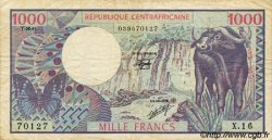 1000 Francs CENTRAFRIQUE  1981 P.10 TB+
