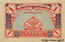 1 Franc AFRIQUE ÉQUATORIALE FRANÇAISE  1917 P.02a TB