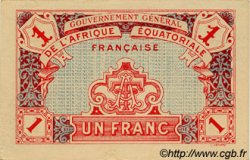 1 Franc AFRIQUE ÉQUATORIALE FRANÇAISE  1917 P.02a SPL
