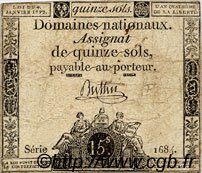 15 Sols FRANCE  1792 Laf.149 TB