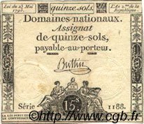 15 Sols FRANCE  1793 Laf.166 TTB