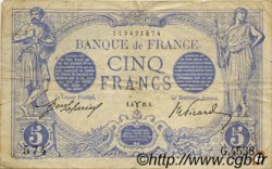 5 Francs BLEU FRANCE  1915 F.02.25 TB+
