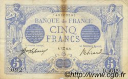 5 Francs BLEU FRANCE  1915 F.02.27 TTB