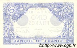 5 Francs BLEU FRANCE  1917 F.02.47 SUP+ à SPL