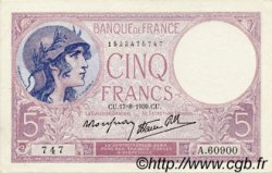 5 Francs FEMME CASQUÉE modifié FRANCE  1939 F.04.06 SPL