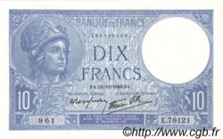 10 Francs MINERVE modifié FRANCE  1940 F.07.18 pr.SPL