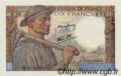 10 Francs MINEUR FRANCE  1943 F.08.07 SPL