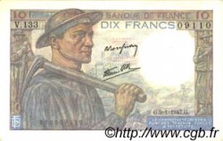 10 Francs MINEUR FRANCE  1947 F.08.17 SPL