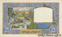 20 Francs TRAVAIL ET SCIENCE FRANCE  1940 F.12.02 TTB