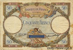 50 Francs LUC OLIVIER MERSON FRANCE  1927 F.15.01 pr.TB