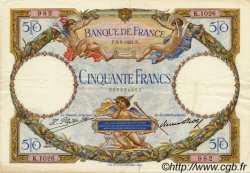 50 Francs LUC OLIVIER MERSON FRANCE  1927 F.15.01 SUP