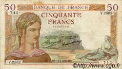 50 Francs CÉRÈS FRANCE  1935 F.17.14 TB+