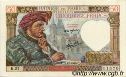 50 Francs JACQUES CŒUR FRANCE  1940 F.19.04 SPL