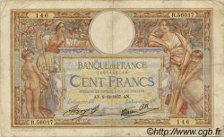 100 Francs LUC OLIVIER MERSON type modifié FRANCE  1937 F.25.04 B+
