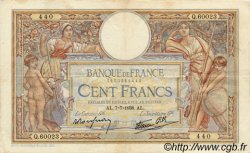 100 Francs LUC OLIVIER MERSON type modifié FRANCE  1938 F.25.25 TB+