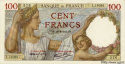 100 Francs SULLY FRANCE  1941 F.26.47 SPL
