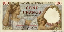 100 Francs SULLY FRANCE  1942 F.26.64 SUP+