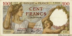 100 Francs SULLY FRANCE  1942 F.26.67 TTB+