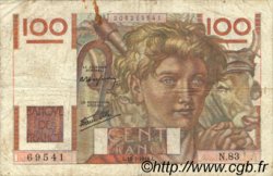 100 Francs JEUNE PAYSAN FRANCE  1945 F.28 B+