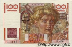 100 Francs JEUNE PAYSAN FRANCE  1952 F.28.33 SUP