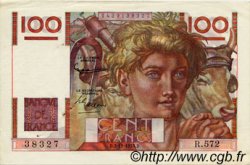 100 Francs JEUNE PAYSAN FRANCE  1953 F.28.40 TTB+