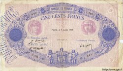 500 Francs BLEU ET ROSE FRANCE  1923 F.30.27 TB