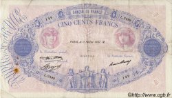 500 Francs BLEU ET ROSE FRANCE  1937 F.30.38 pr.TTB