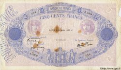 500 Francs BLEU ET ROSE modifié FRANCE  1939 F.31.29 B+