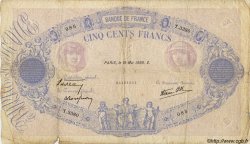 500 Francs BLEU ET ROSE modifié FRANCE  1939 F.31.32 B