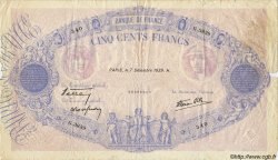 500 Francs BLEU ET ROSE modifié FRANCE  1939 F.31.51 B