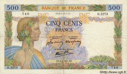 500 Francs LA PAIX FRANCE  1941 F.32.14 TTB