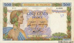 500 Francs LA PAIX FRANCE  1942 F.32.41 TTB