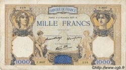1000 Francs CÉRÈS ET MERCURE type modifié FRANCE  1937 F.38.04 TB