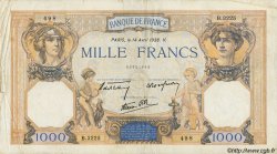 1000 Francs CÉRÈS ET MERCURE type modifié FRANCE  1938 F.38.11 B à TB