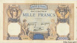 1000 Francs CÉRÈS ET MERCURE type modifié FRANCE  1940 F.38.44 TB+