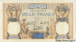 1000 Francs CÉRÈS ET MERCURE type modifié FRANCE  1940 F.38.44 TTB