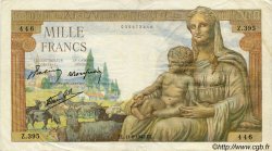 1000 Francs DÉESSE DÉMÉTER FRANCE  1942 F.40.02 TB à TTB