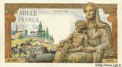 1000 Francs DÉESSE DÉMÉTER FRANCE  1942 F.40.09 TTB+