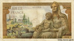 1000 Francs DÉESSE DÉMÉTER FRANCE  1942 F.40.10 B+