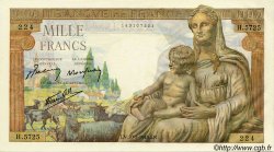 1000 Francs DÉESSE DÉMÉTER FRANCE  1943 F.40.24 pr.SUP