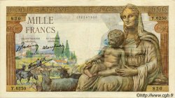 1000 Francs DÉESSE DÉMÉTER FRANCE  1943 F.40.26 TTB
