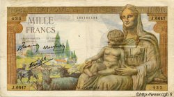 1000 Francs DÉESSE DÉMÉTER FRANCE  1943 F.40.28 TB