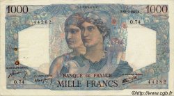 1000 Francs MINERVE ET HERCULE FRANCE  1945 F.41 TB