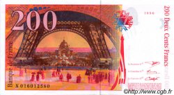 200 Francs EIFFEL Sans STRAP Fauté FRANCE  1996 F.75f4.02 SPL