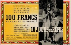 100 Francs - 10 Jours de repos Annulé FRANCE régionalisme et divers  1941 KL.03 SPL
