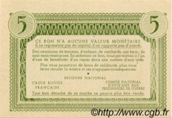 5 Francs BON DE SOLIDARITÉ FRANCE régionalisme et divers  1941 KL.05A3 NEUF