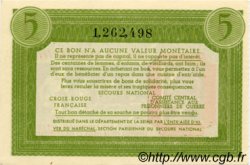 5 Francs BON DE SOLIDARITÉ FRANCE régionalisme et divers  1941 KL.05D1 NEUF