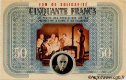 50 Francs BON DE SOLIDARITÉ FRANCE régionalisme et divers  1941 KL.09A1 SUP