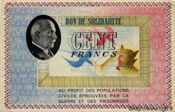 100 Francs BON DE SOLIDARITÉ FRANCE régionalisme et divers  1941 KL.10B1 TTB+
