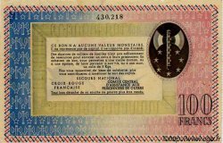 100 Francs BON DE SOLIDARITÉ FRANCE régionalisme et divers  1941 KL.10C1 ou 2 TTB à SUP